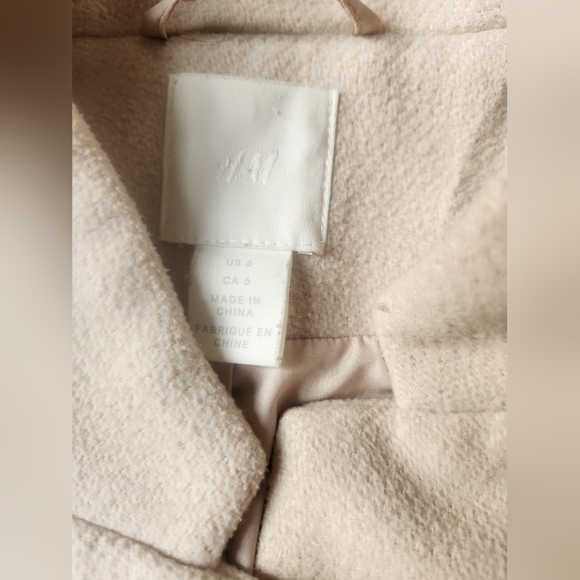 H&M Ivory Wool Coat - Picture 3 of 6